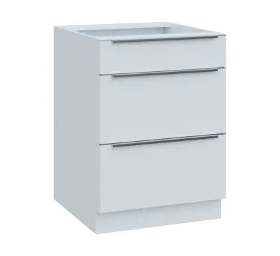 SIS - 6Z33 spodní skříňka, 3-zásuvková, 870x600x600, bílá